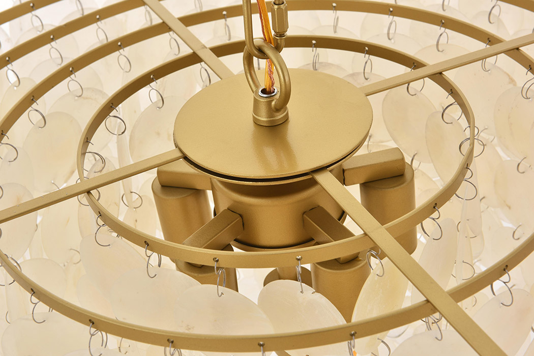 Elegant Selene 1 Light Pendant - Brass, L 24" (LD5050D24BR)