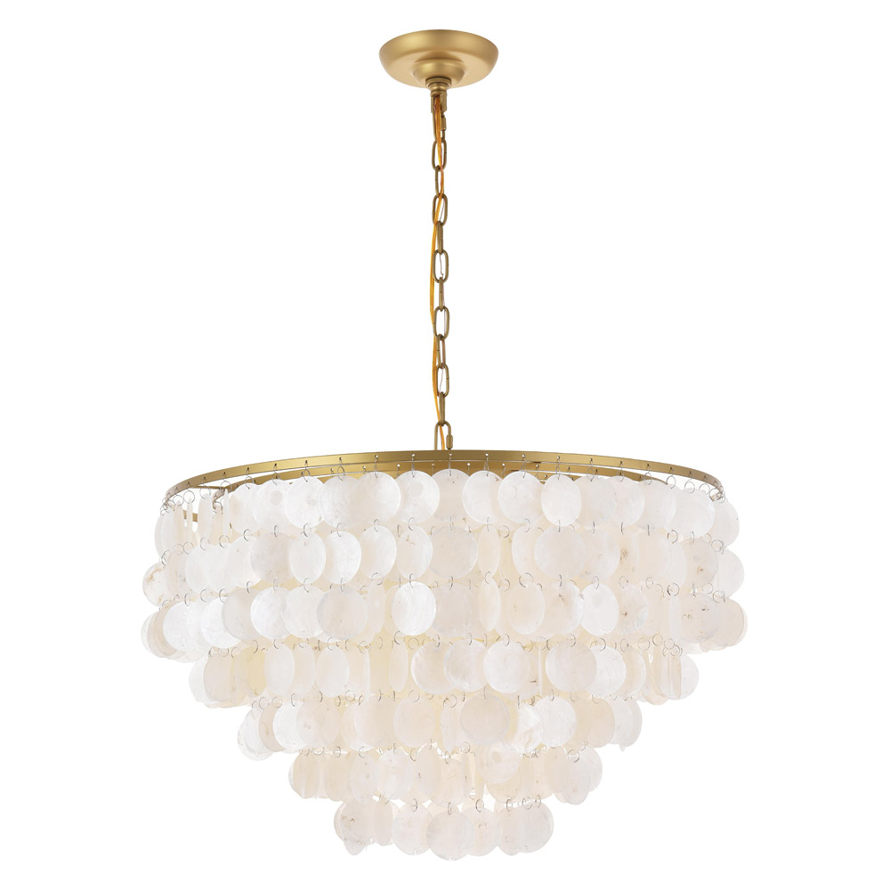 Elegant Selene 1 Light Pendant - Brass, L 24" (LD5050D24BR)