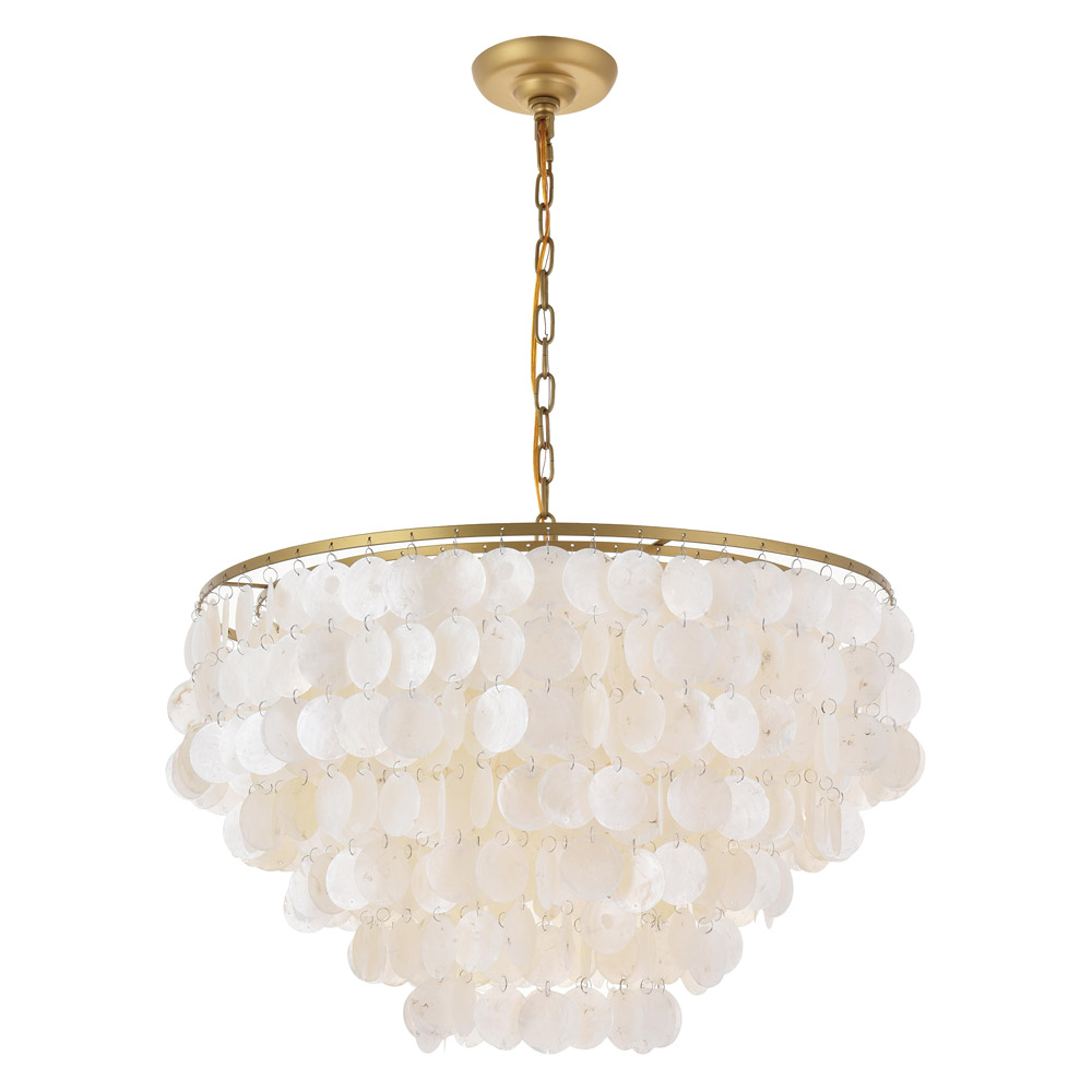 Elegant Selene 1 Light Pendant - Brass, L 24" (LD5050D24BR)