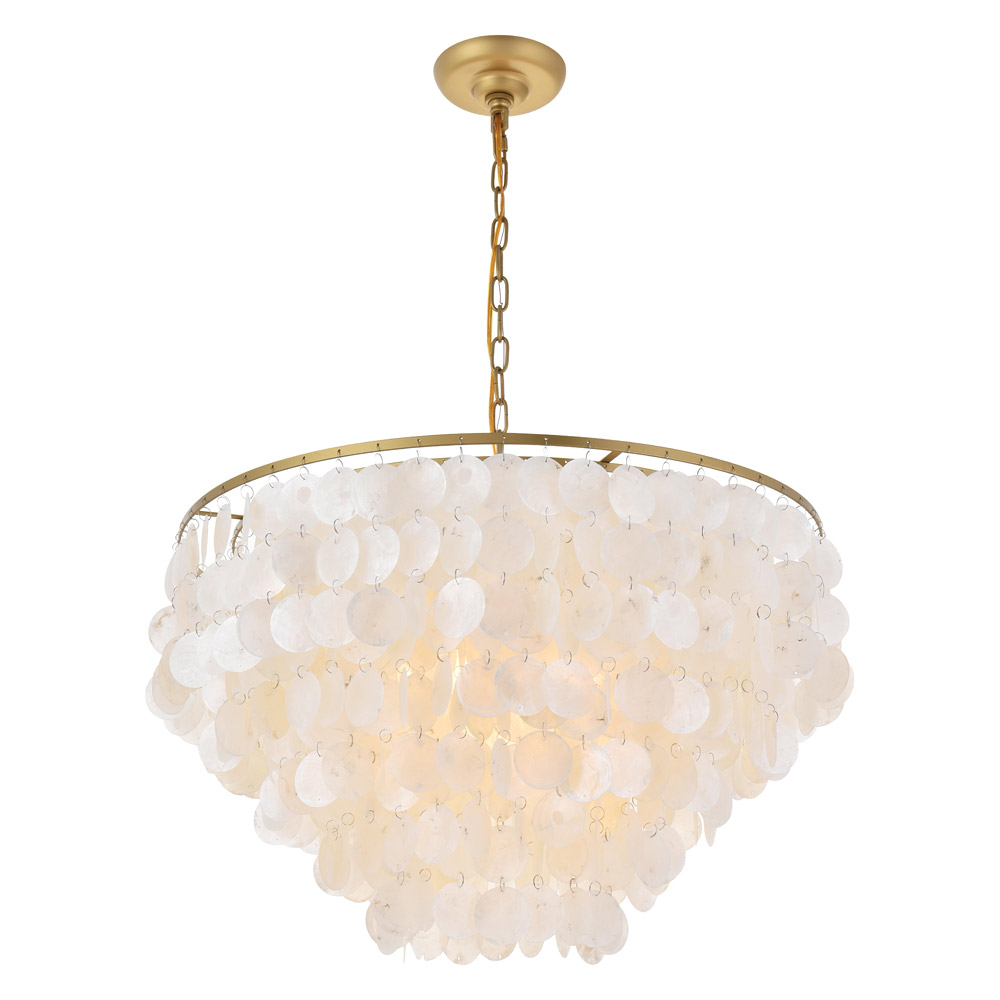 Elegant Selene 1 Light Pendant - Brass, L 24" (LD5050D24BR)