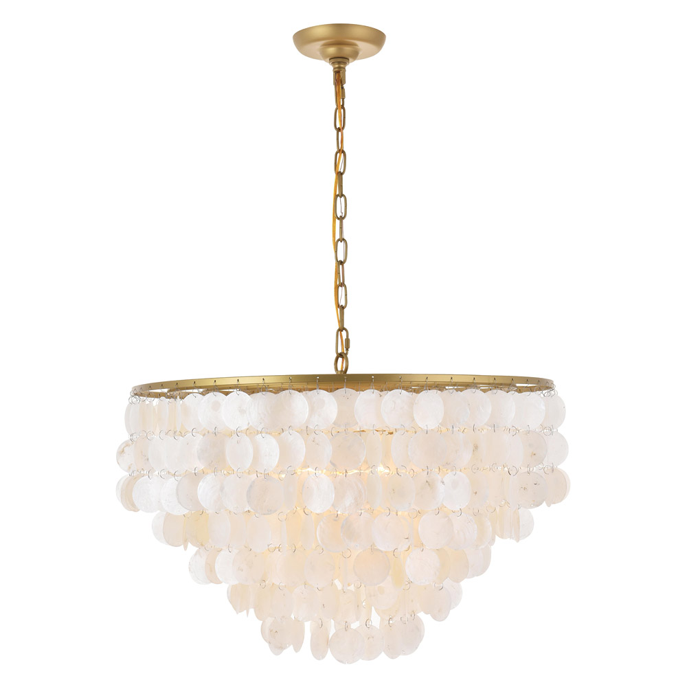 Elegant Selene 1 Light Pendant - Brass, L 24" (LD5050D24BR)