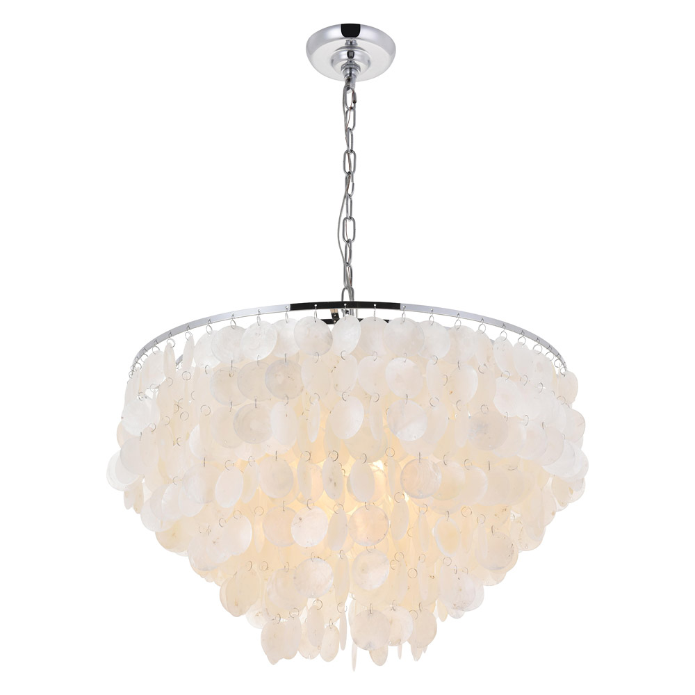 Elegant Selene 1 Light Pendant - Chrome, L 24" (LD5050D24C)
