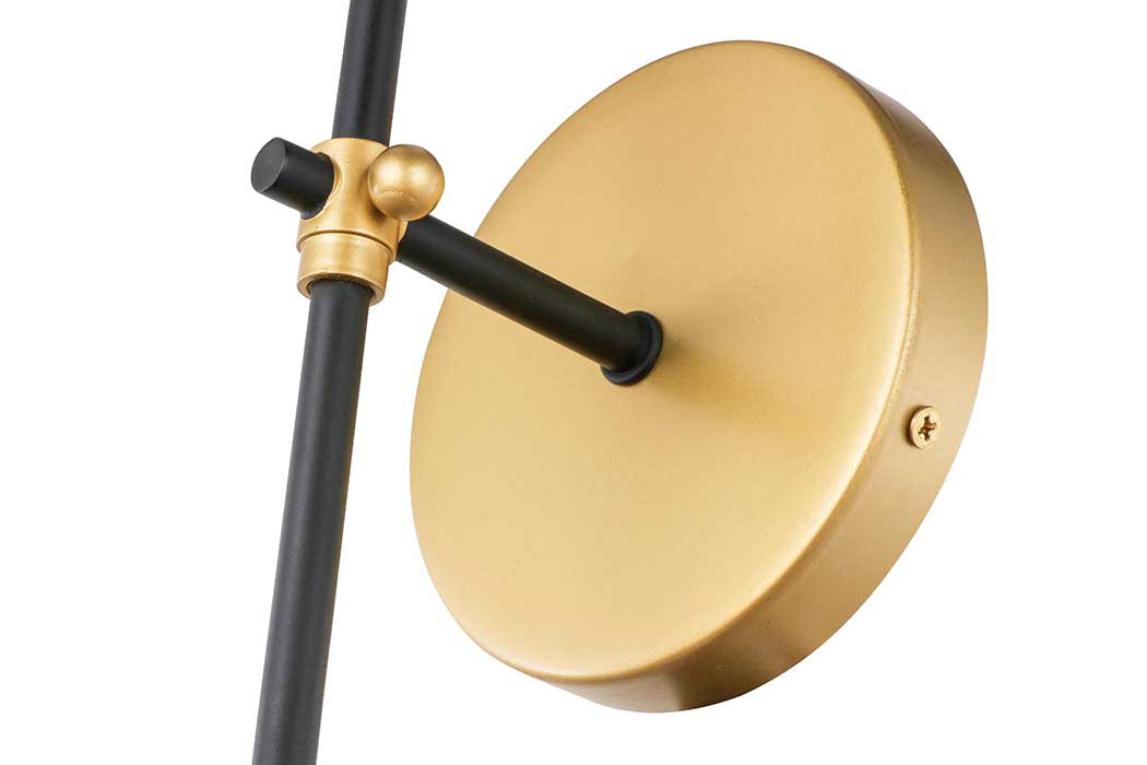 Elegant Mel 1 Light Wall Sconce - Brass/Black, L 4.75" (LD6004W5BRBK)