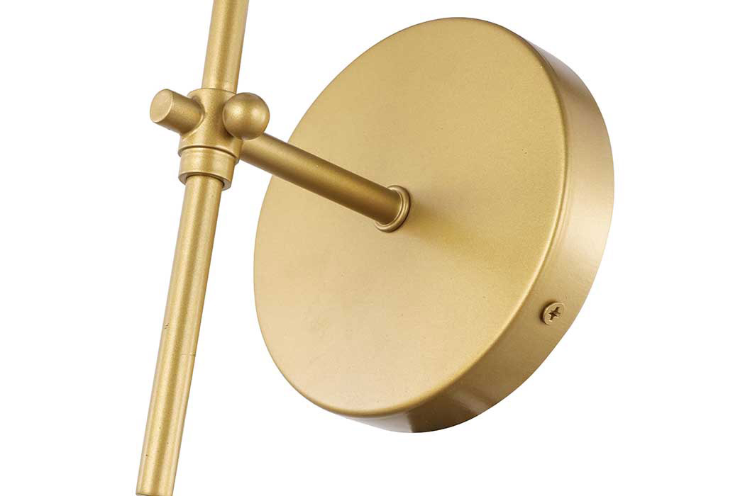 Elegant Mel 1 Light Wall Sconce - Brass, L 5.5" (LD6004W6BR)