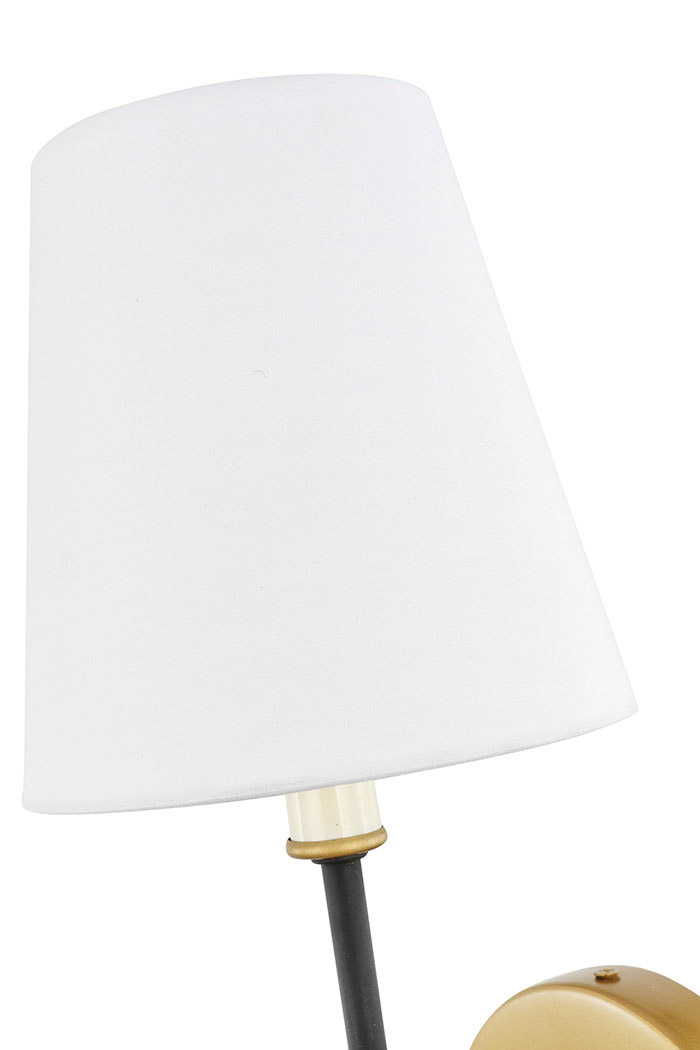 Elegant Mel 1 Light Wall Sconce - Brass/Black, L 5.5" (LD6004W6BRBK)