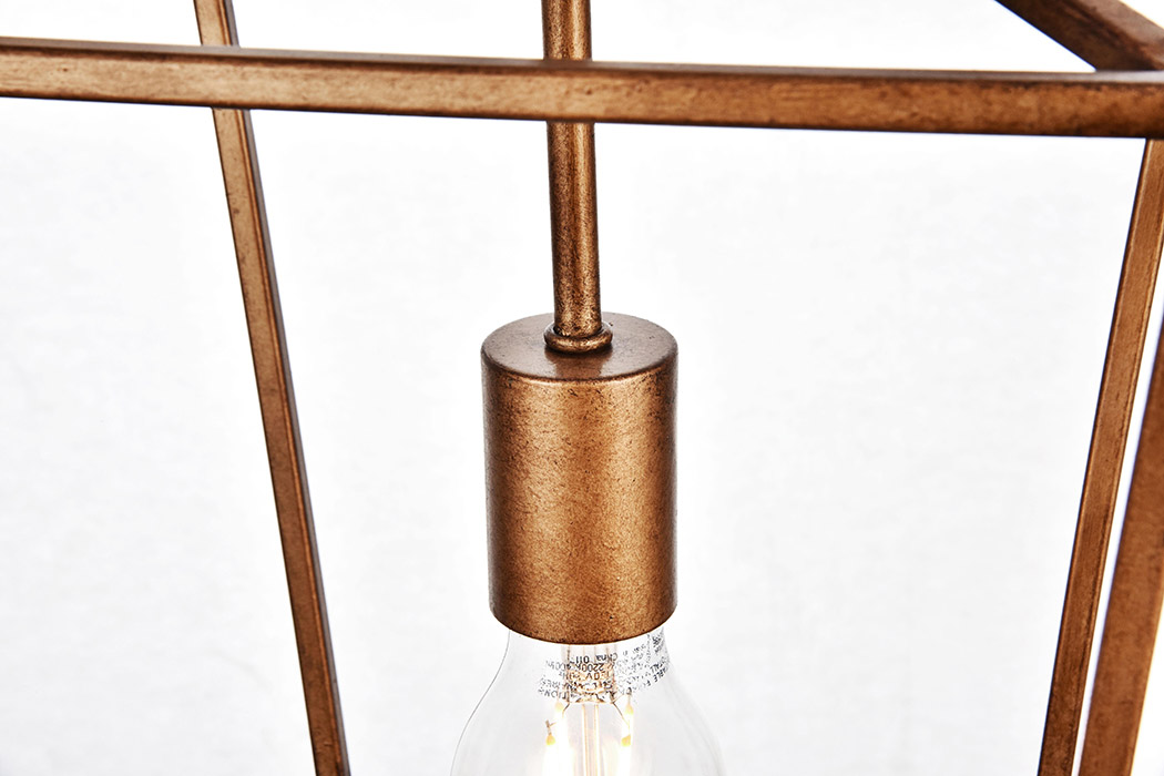 Elegant Maddox 1-Light Pendant - Gold, L 9" (LD6008D9G)