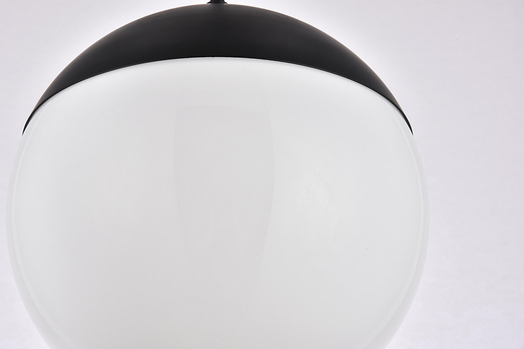 Elegant Pendant Light - Black/Glass Matte, L 10" (LD6032BK)