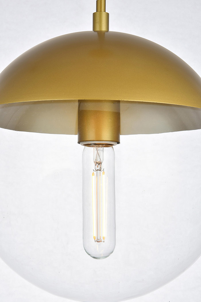 Elegant Pendant Light - Brass, L 10" (LD6037BR)