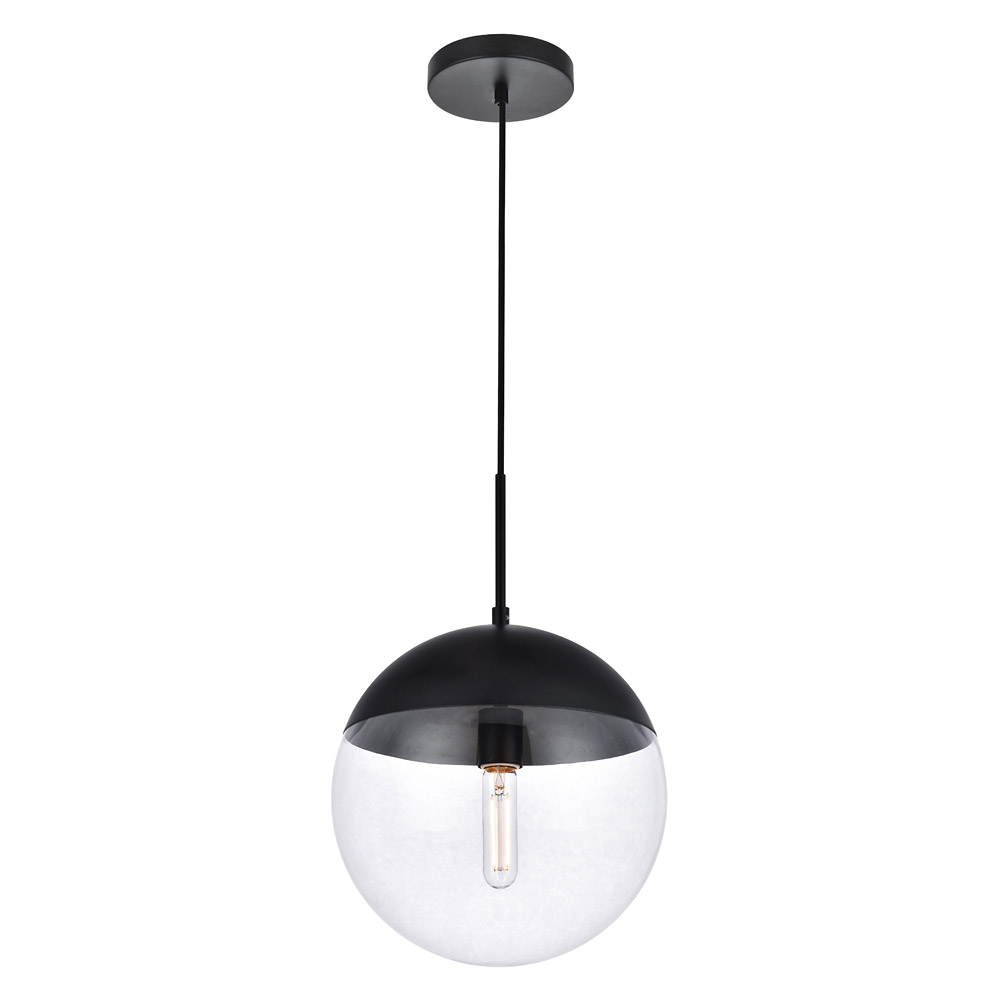 Elegant Pendant Light - Black, L 12" (LD6039BK)