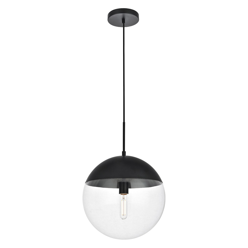 Elegant Pendant Light - Black, L 14" (LD6045BK)