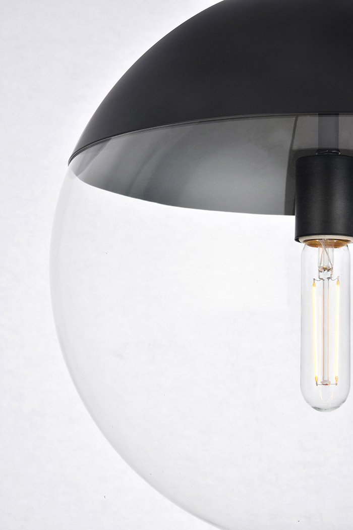 Elegant Pendant Light - Black, L 14" (LD6045BK)