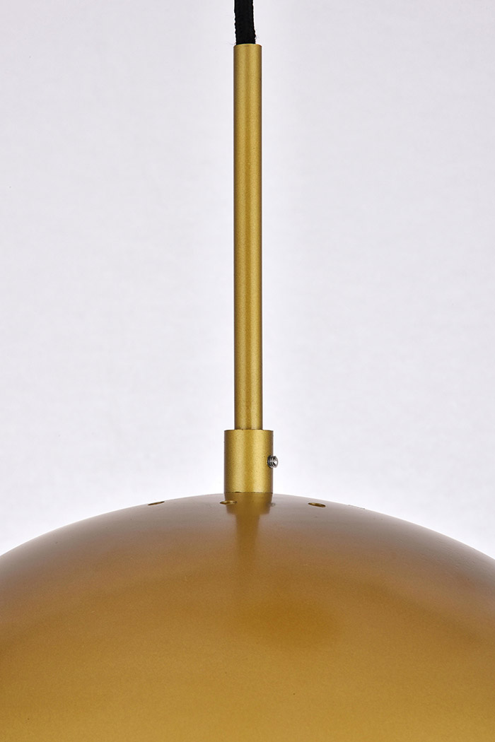 Elegant Pendant Light - Brass/Glass Matte, L 14" (LD6048BR)