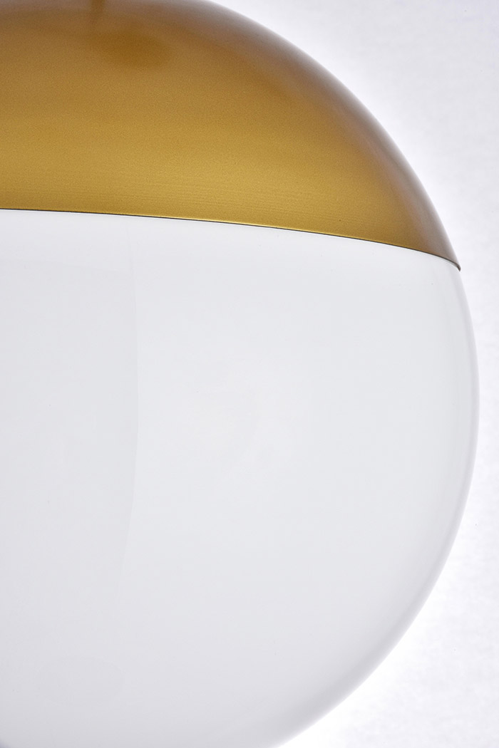 Elegant Pendant Light - Brass/Glass Matte, L 14" (LD6048BR)