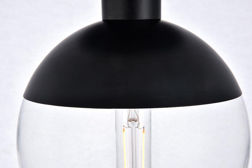 Elegant Flush Mount Light - Black, L 8" (LD6051BK)