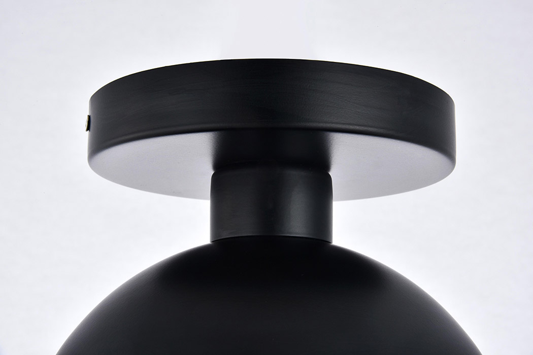 Elegant Flush Mount Light - Black, L 8" (LD6051BK)