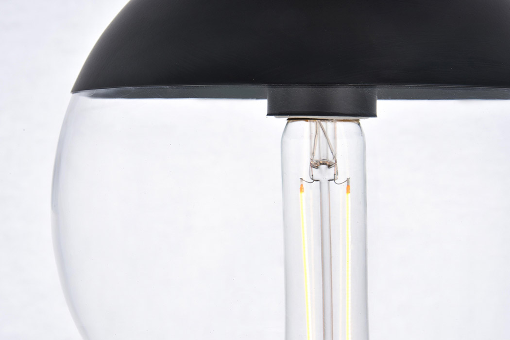 Elegant Flush Mount Light - Black, L 8" (LD6051BK)