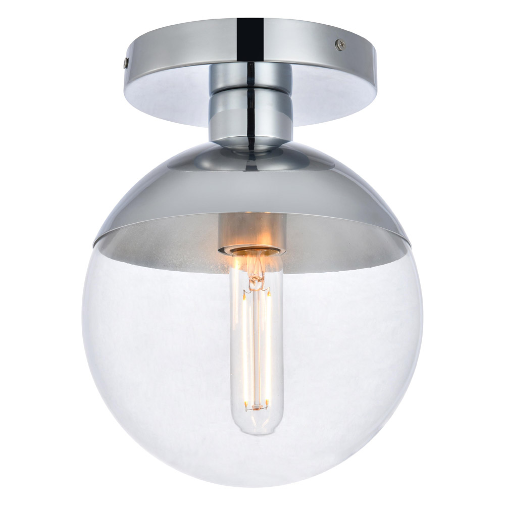 Elegant Flush Mount Light - Chrome, L 8" (LD6053C)