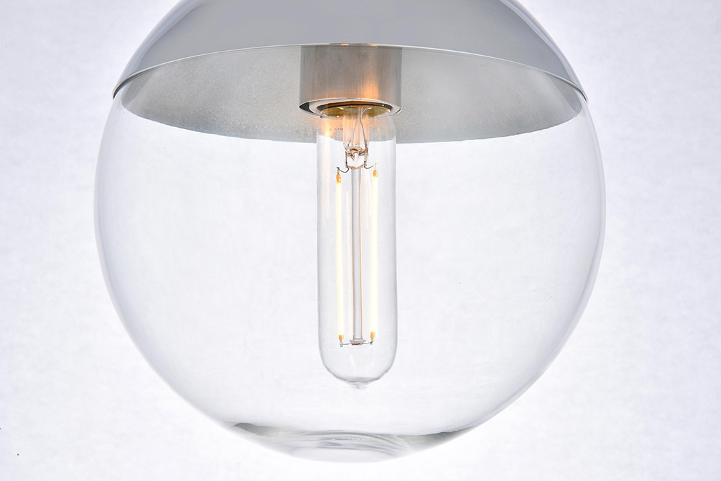 Elegant Flush Mount Light - Chrome, L 8" (LD6053C)
