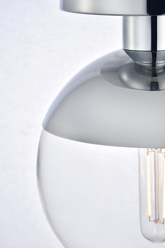Elegant Flush Mount Light - Chrome, L 8" (LD6053C)