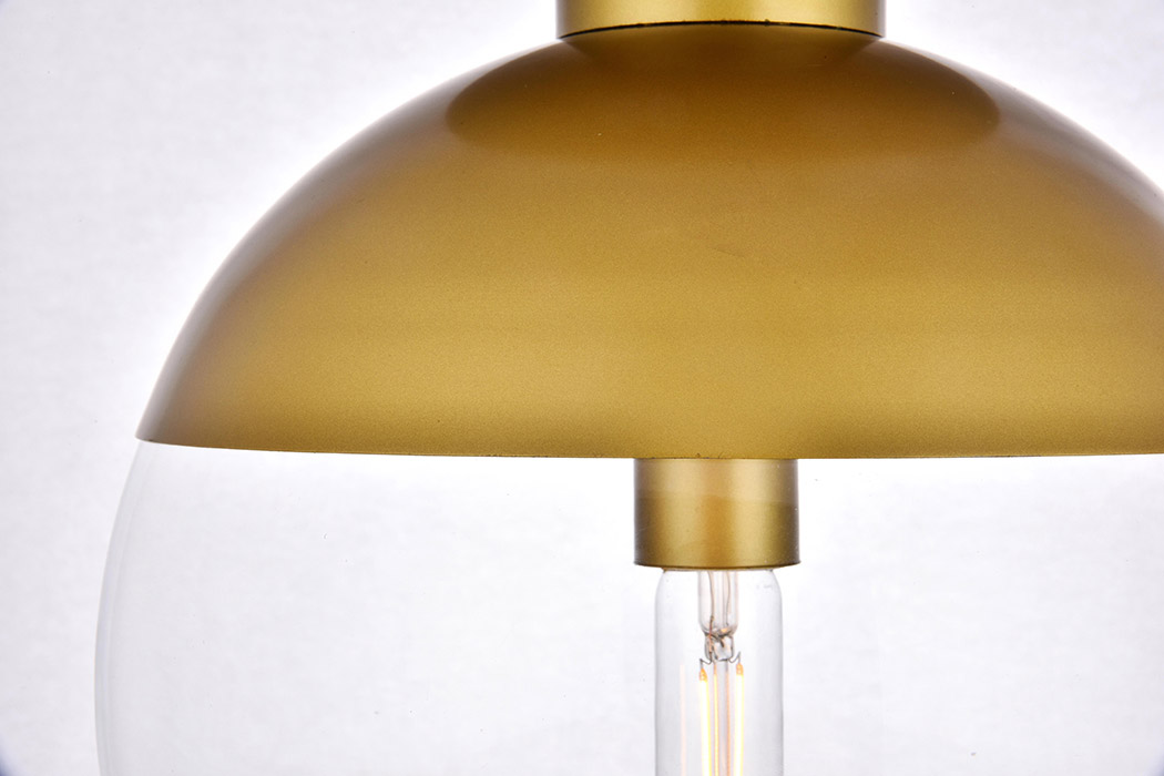 Elegant Flush Mount Light - Brass, L 12" (LD6061BR)