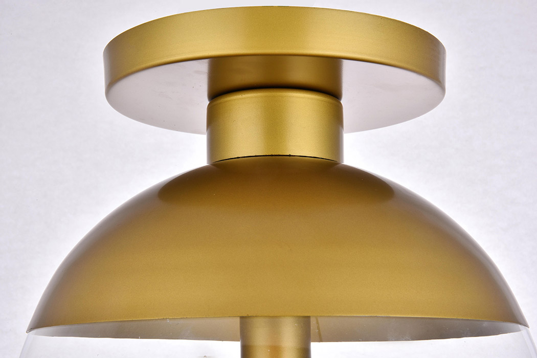 Elegant Flush Mount Light - Brass, L 12" (LD6061BR)