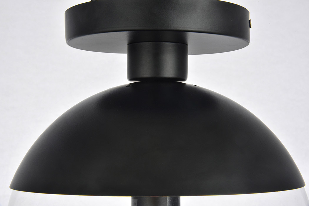 Elegant Flush Mount Light - Black, L 10" (LD6063BK)