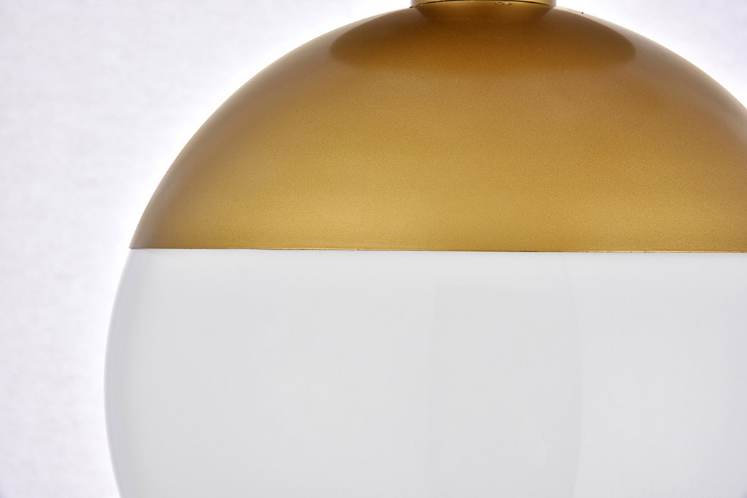 Elegant Flush Mount Light - Brass/Glass Matte, L 10" (LD6066BR)