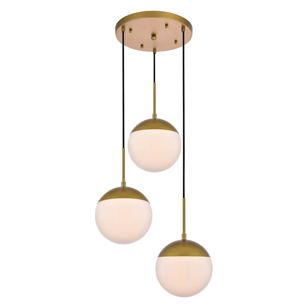 Elegant Pendant Light - Brass/Glass Matte (LD6072BR)