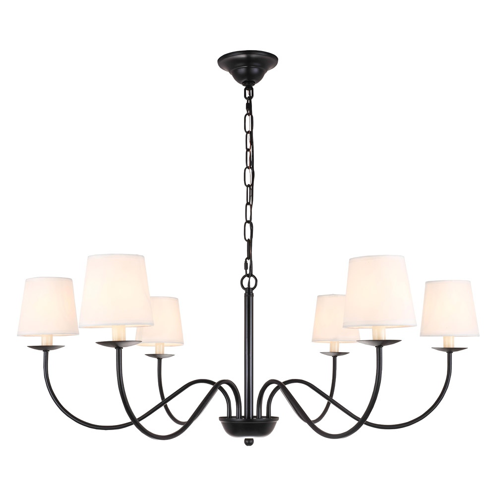 Elegant Chandelier - Black (LD6103D37BK)