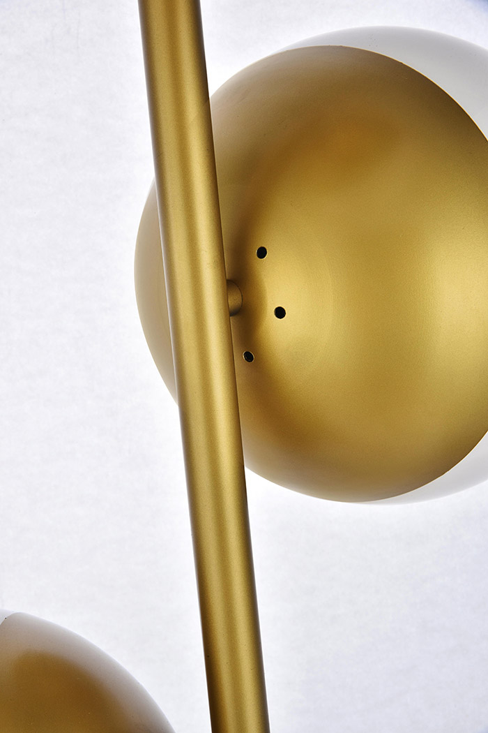 Elegant LED Floor Lamp - Brass/Glass Matte (LD6162BR)