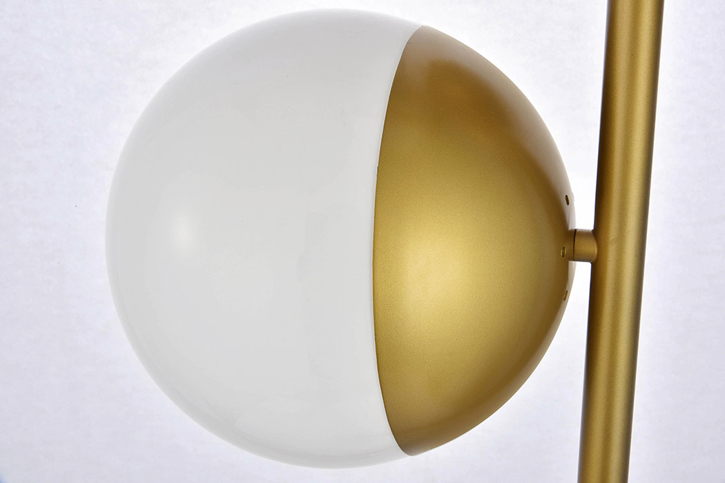 Elegant LED Floor Lamp - Brass/Glass Matte (LD6162BR)