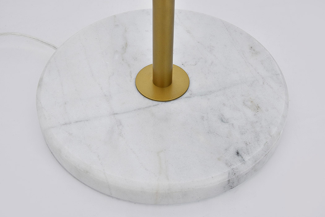Elegant LED Floor Lamp - Brass/Glass Matte (LD6162BR)