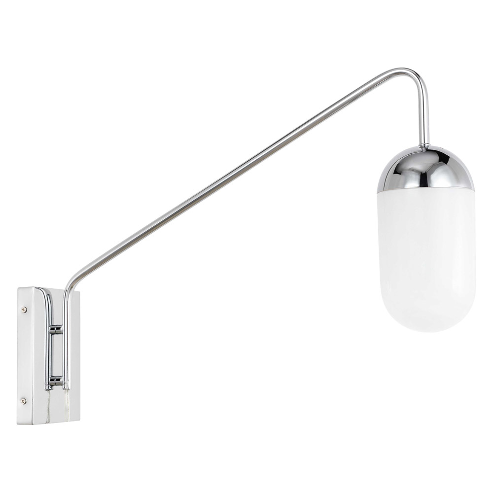 Elegant Wall Sconce - Chrome/Matte Glass (LD6177C)