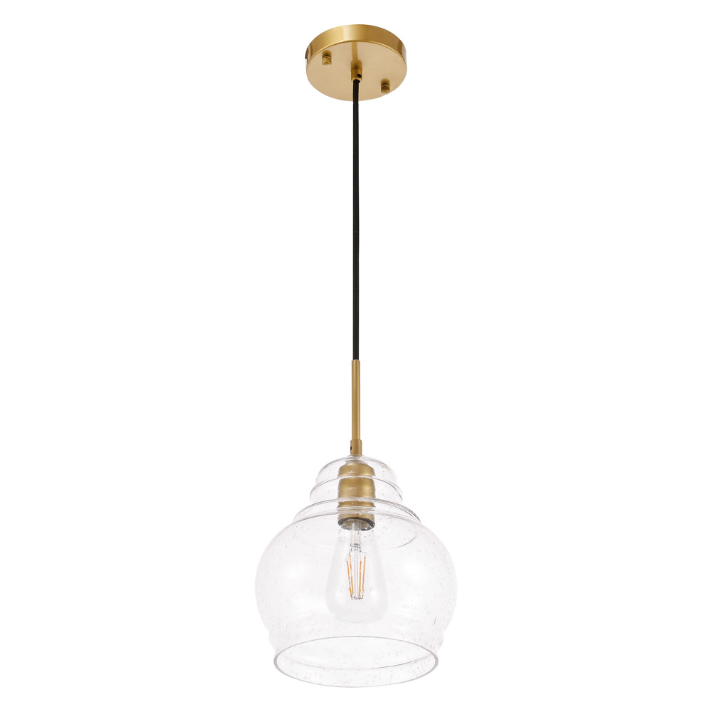Elegant Pendant Light - Brass, L 8" (LD6200BR)