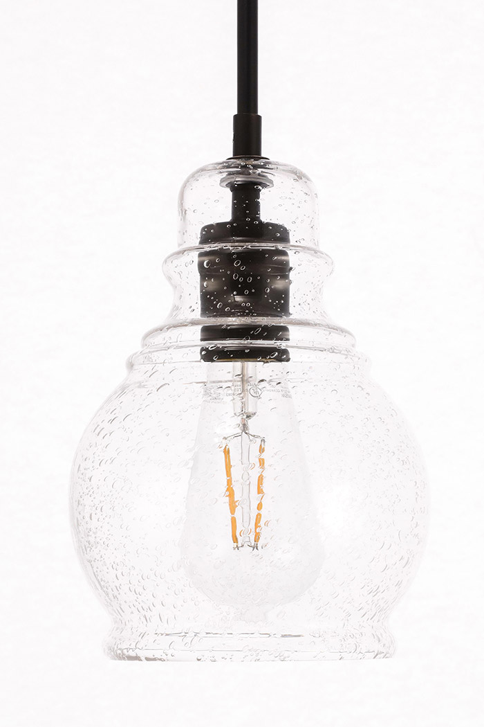 Elegant Pendant Light - Black, L 6.25" (LD6201BK)