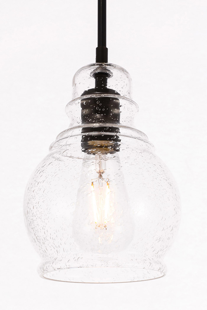 Elegant Pendant Light - Black, L 6.25" (LD6201BK)