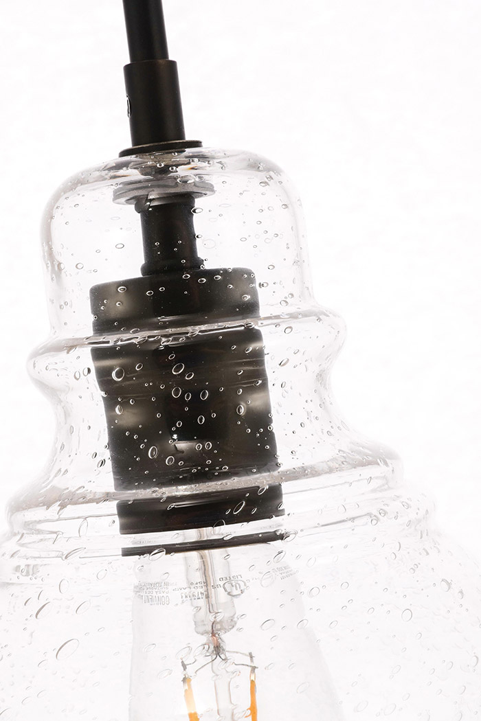 Elegant Pendant Light - Black, L 6.25" (LD6201BK)