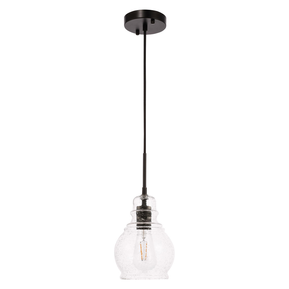 Elegant Pendant Light - Black, L 6.25" (LD6201BK)