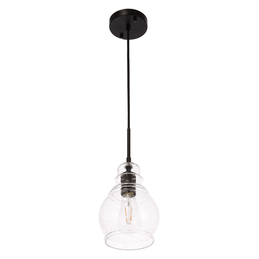 Elegant Pendant Light - Black, L 6.25" (LD6201BK)