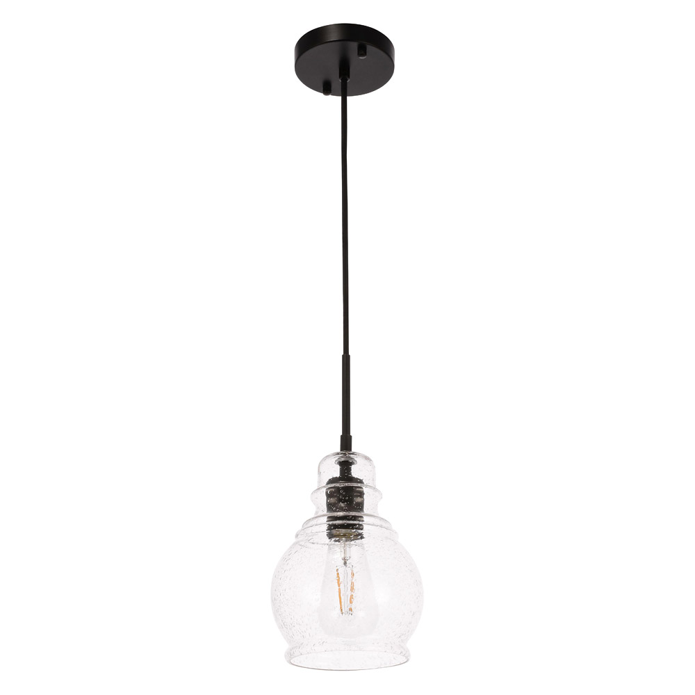 Elegant Pendant Light - Black, L 6.25" (LD6201BK)