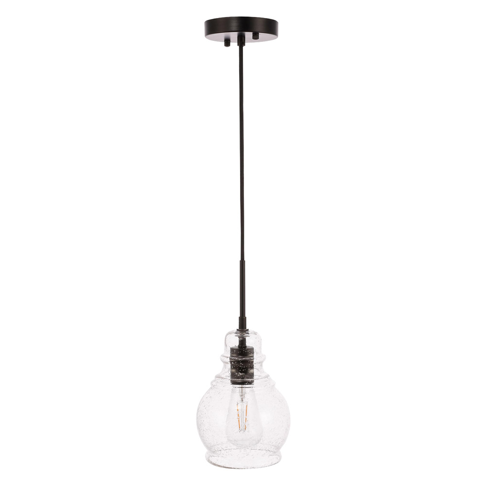 Elegant Pendant Light - Black, L 6.25" (LD6201BK)