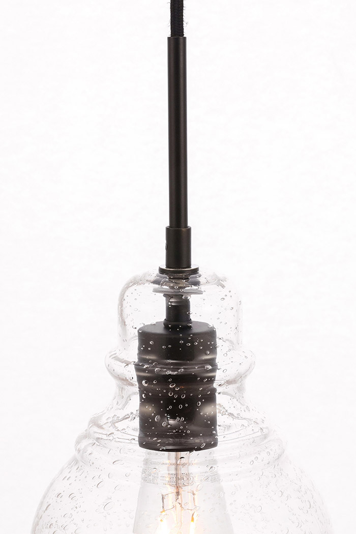 Elegant Pendant Light - Black, L 6.25" (LD6201BK)