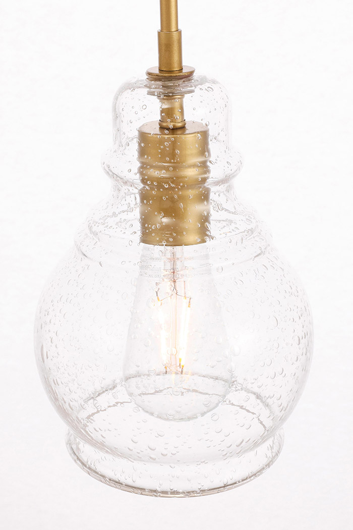 Elegant Pendant Light - Brass, L 6.25" (LD6203BR)