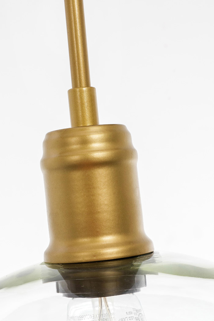 Elegant Pendant Light - Brass, L 12.5" (LD6209BR)