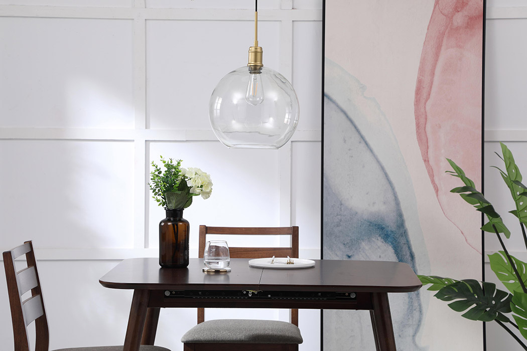 Elegant Pendant Light - Brass, L 12.5" (LD6209BR)