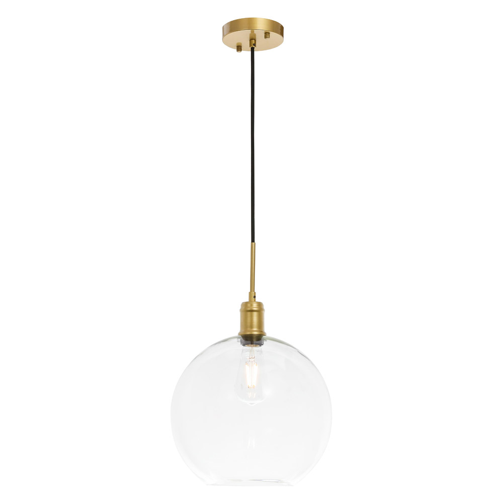 Elegant Pendant Light - Brass, L 12.5" (LD6209BR)