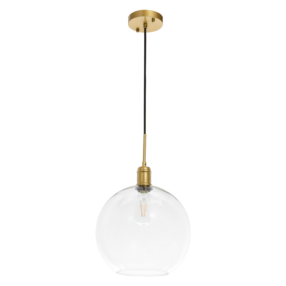Elegant Pendant Light - Brass, L 12.5" (LD6209BR)