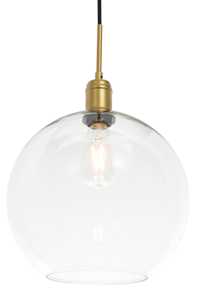 Elegant Pendant Light - Brass, L 12.5" (LD6209BR)
