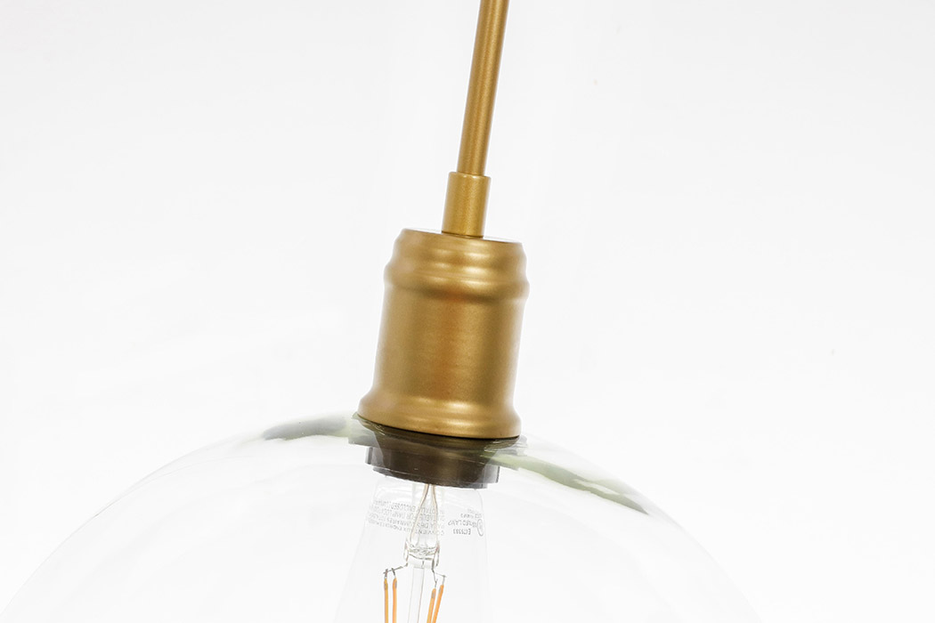 Elegant Pendant Light - Brass, L 12.5" (LD6209BR)