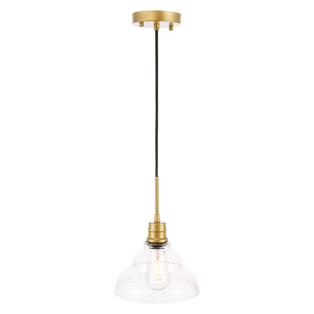 Elegant Pendant Light - Brass, L 8.5" (LD6218BR)